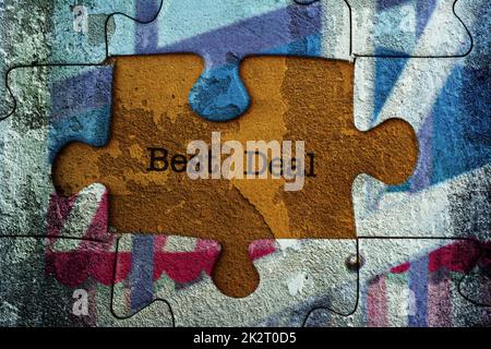 Il miglior affare puzzle concept Foto Stock