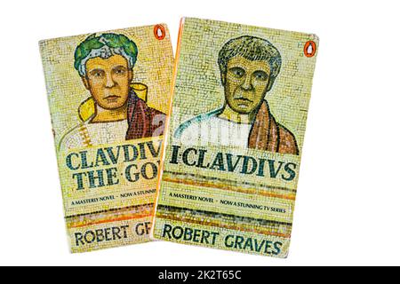 Copie cartacee di i Claudio e Claudio il Dio di Robert Graves. Pubblicato per la prima volta nel 1934 e nel 1935. Foto Stock