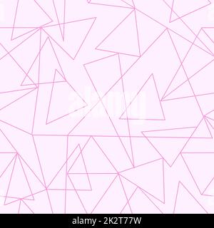 Pattern vettoriale senza giunture di triangoli rosa diversi. Disegno geometrico Foto Stock