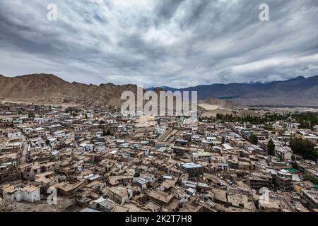 Vista di Leh. Ladakh, India Foto Stock