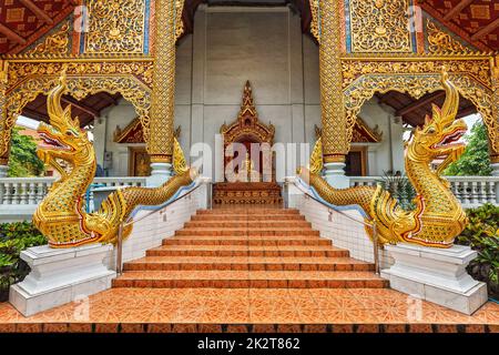 Wat Phra Singh, Chiang Mai, Thailandia Foto Stock