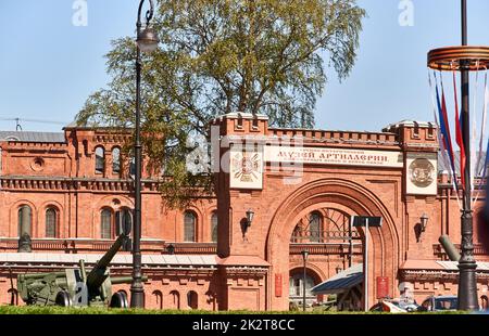 San Peterburg decorazione festosa il giorno della vittoria 9 maggio anniversario in Russia Foto Stock