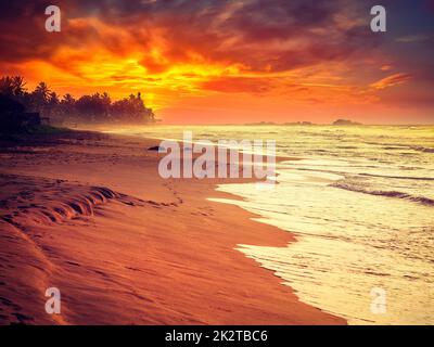 Ocean Beach SUNSET Foto Stock