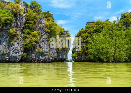 Ko Thalu OK, Krasom, Takua Thung, Parco Nazionale Ao Phang-nga, Th Foto Stock