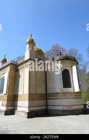 Chiosco nel parco di Ettal, Baviera. Germania Foto Stock