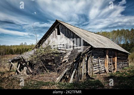 Rovinato casa abbandonata Foto Stock