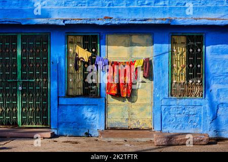 Blue House di Jodhpur, Rajasthan Foto Stock