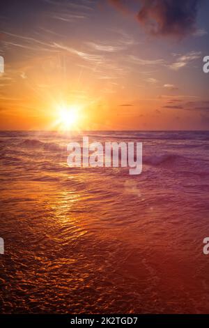Ocean sunset Foto Stock