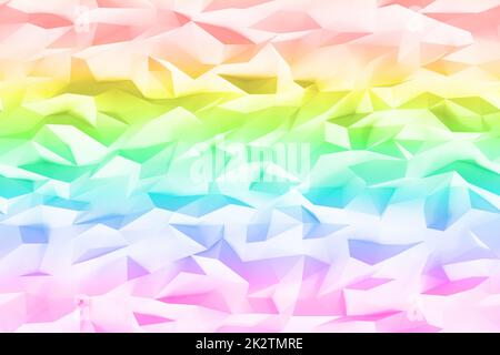 Astratto arcobaleno triangoli basso sfondo poly facet Foto Stock