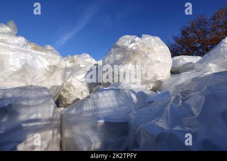 polistirolo in sacchetto Foto Stock