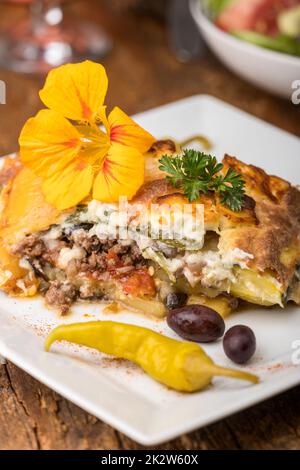 moussaka greca Foto Stock