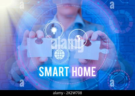 Scrittura visualizzazione testo Smart Home. Business Concept sistemi di automazione sistemi di illuminazione sistemi di intrattenimento climatico -48707 Foto Stock