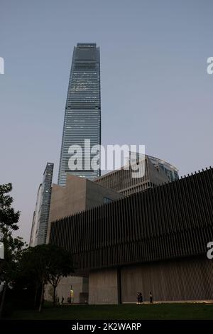 M+ M Plus il museo globale della cultura visiva di Hong Kong i più grandi musei della cultura visiva moderna e contemporanea del quartiere culturale di West Kowloon Foto Stock