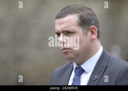 Douglas Ross MP (con: Moray) leader del Partito conservatore scozzese (dal 2020) a Westminster, luglio 2022 Foto Stock