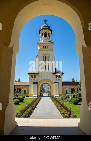 La Cattedrale ortodossa di incoronazione nella Fortezza di Alba Iulia, Transilvania, Romania. Foto Stock