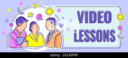 Didascalia concettuale lezioni video. Panoramica aziendale materiale didattico online per un argomento visualizzazione e apprendimento di più teste Conttected Mostra World Globe nuove idee tecnologiche. Foto Stock