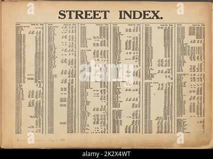 Cartografica, Mappe. 1927. Lionel Pincus e la Principessa Firyal Map Division. Real Property , New York (state) , New York, Manhattan (New York, N.Y.) Street Index: Abington Square - Harry Howard Square Foto Stock