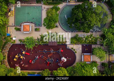 Vista dall'alto del parco Foto Stock