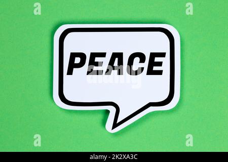 Pace discorso bolla comunicazione concetto di comunicazione parlare detto Foto Stock