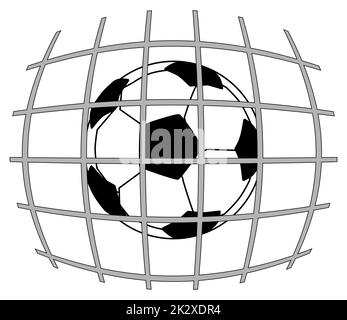 Back of the Net Football Foto Stock