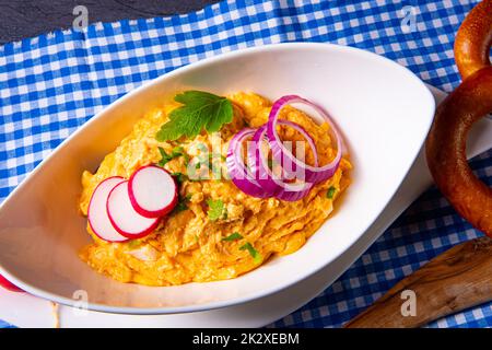 Bavarese Obazda un classico della Germania meridionale Foto Stock