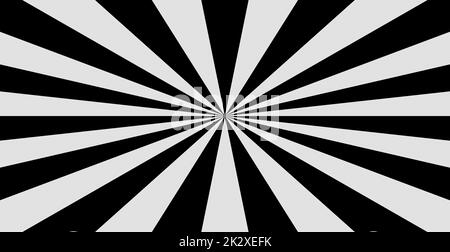 Raggi radiali in bianco e nero, sfondo texture pattern panoramico - vettore Foto Stock