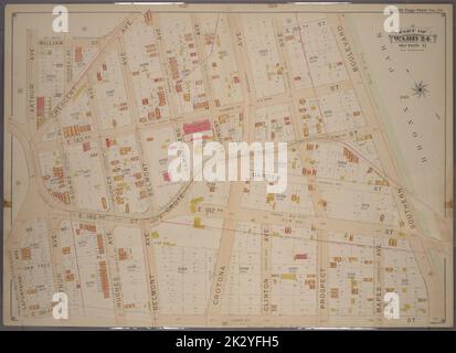 Cartografica, Mappe. 1901. Lionel Pincus e la Principessa Firyal Map Division. Bronx (New York, N.Y.), Real Property , New York (state) , New York Double Page Plate No. 20, Part of Ward 24, Section 11. Delimitata da William Street, Crescent Avenue, E. 185th Street, Southern Boulevard, E. 181st Street, Lafontaine Avenue e Arthur Avenue. Foto Stock