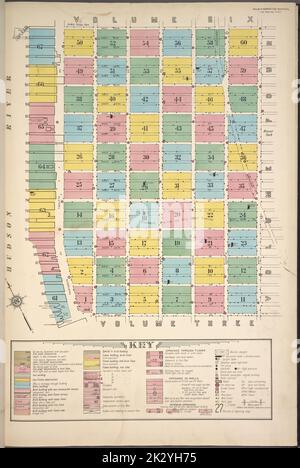Cartografica, Mappe. 1911. Lionel Pincus e la Principessa Firyal Map Division. Assicurazione antincendio , New York (stato), Real Property , New York (stato), Cities & Cities , New York (stato) Key Foto Stock