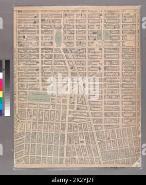 Cartografica, Mappe. 1867. Lionel Pincus e Princess Firyal Map Division foglio 7: Limitato da Mc Dougall Street, Houston Street, Hancock Street, Bleecker Street, Sixth Avenue, E, Twentieth Street, Avenue A, Delancy Parkway, Bowery e Spring Street. Foto Stock