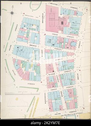 Cartografica, Mappe. 1894. Lionel Pincus e la Principessa Firyal Map Division. Assicurazione antincendio , New York (stato), Real Property , New York (stato), Cities & Cities , New York (stato) Manhattan, V. 1, Plate No. 1 West Half Map Bounded by Beaver St., Broad St., South St., state St Foto Stock