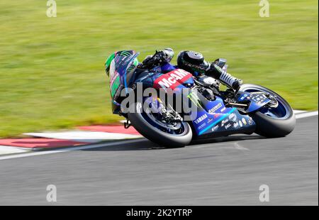 Chester, Regno Unito. 23 set 2022 Jason o'Halloran (McAMS Yamaha) visto in azione durante il Bennets British Superbike Round 9 (pratica) a Oulton Park Chester Inghilterra il 23 2022 settembre GS.Media / Alamy Live News Foto Stock