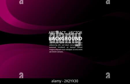 Uno sfondo vettoriale astratto nero e rosa Illustrazione Vettoriale