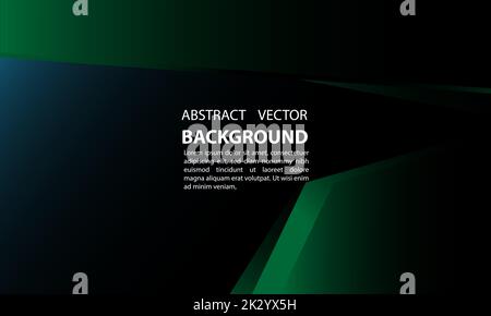 Uno sfondo vettoriale astratto nero e verde Illustrazione Vettoriale