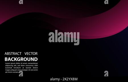 Uno sfondo vettoriale astratto nero e rosa Illustrazione Vettoriale