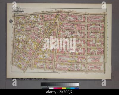 G.W. Bromley & Co.. Cartografica, Mappe. 1921. Lionel Pincus e la Principessa Firyal Map Division. Bronx (New York, N.Y.), Real Property , New York (state) , New York Plate 8, parte della Sezione 9, Borough of the Bronx. Delimitato da E. 149th Street, St. Anns Avenue, E. 142nd Street, Third Avenue, E. 141st Street e Morris Avenue. Foto Stock