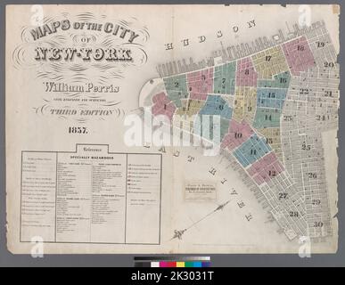 Cartografica, Mappe. 1857 - 1862. Lionel Pincus e la Principessa Firyal Map Division. Manhattan (New York, N.Y.), Real Property , New York (state) , New York Volume 1 Index Map Foto Stock