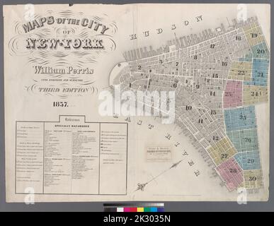 Cartografica, Mappe. 1857 - 1862. Lionel Pincus e la Principessa Firyal Map Division. Manhattan (New York, N.Y.), Real Property , New York (state) , New York Volume 2 Index Map Foto Stock