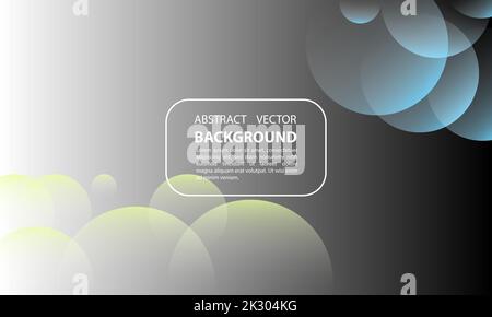 Uno sfondo grigio astratto con bolle di liquido blu chiaro e verde sugli angoli Illustrazione Vettoriale