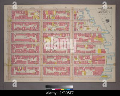 Cartografica, Mappe. 1914. Lionel Pincus e la Principessa Firyal Map Division. Manhattan (New York, N.Y.), Real Property , New York (state) , New York Plate 12, parte della Sezione 6: Delimitata da E. 122nd Street, (Harlem River) Pleasant Avenue, E. 116th Street e Second Street Foto Stock