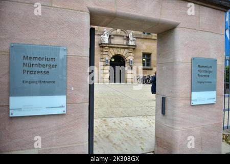 Memorium dei processi di Norimberga, i primi processi penali prima di un tribunale militare internazionale hanno avuto luogo qui nella sala del tribunale della giuria 600 Foto Stock