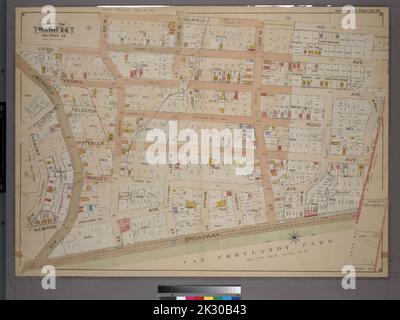 Cartografica, Mappe. 1901. Lionel Pincus e la Principessa Firyal Map Division. Bronx (New York, N.Y.), Real Property , New York (state) , New York Double Page Plate No. 60, parte di Ward 24, Sezione 13: Delimitata da Delafield Avenue, W. 263rd Street, Broadway e Faraday Avenue Foto Stock