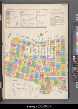 Cartografica, Mappe. 1884 - 1936. Lionel Pincus e la Principessa Firyal Map Division. Assicurazione antincendio , New York (stato), Real Property , New York (stato), Cities & Cities , New York (stato) Key Foto Stock