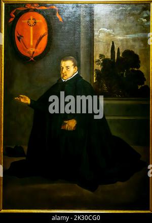 Diego Velázquez- Don Cristobal Suarez de Ribera (Don Cristóbal Suárez de Ribera) - 1620. Museo di Belle Arti di Siviglia Foto Stock