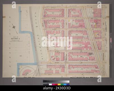 Cartografica, Mappe. 1898. Lionel Pincus e la Principessa Firyal Map Division. Manhattan (New York, N.Y.), Real Property , New York (state) , New York Plate 6, parte della Sezione 4: Delimitata da W. 77th Street, Amsterdam Avenue, W. 71st Street, West End Avenue, W. 72nd Street e Riverside Drive Foto Stock