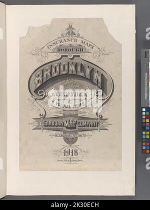 Cartografica, Mappe. 1884 - 1936. Lionel Pincus e la Principessa Firyal Map Division. Assicurazione antincendio , New York (stato), Real Property , New York (stato), Cities & Cities , New York (stato) carte assicurative del quartiere di Brooklyn città di New York. V.3. Pubblicato da The Sanborn Map Co., 11 Broadway, New York. 1918. Foto Stock