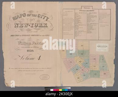 Cartografica, Mappe. 1857 - 1862. Lionel Pincus e la Principessa Firyal Map Division. Manhattan (New York, N.Y.), Real Property , New York (state) , New York Volume 4 Index Map Foto Stock