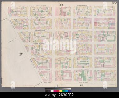 Cartografica, Mappe. 1857 - 1862. Lionel Pincus e la Principessa Firyal Map Division. Manhattan (New York, N.Y.), Real Property , New York (state) , New York Plate 26: Mappa delimitata da Rivington Street, Ridge Street, Division Street, Canal Street, Ludlow Street Foto Stock