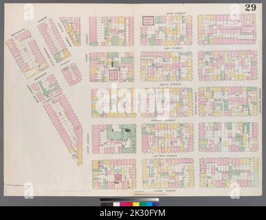 Cartografica, Mappe. 1857 - 1862. Lionel Pincus e la Principessa Firyal Map Division. Manhattan (New York, N.Y.), Real Property , New York (state) , New York Plate 29: Mappa delimitata da Rivington Street, Cannon Street, Henry Street, Montgomery Street, Ridge Street Foto Stock