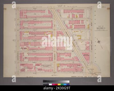 Cartografica, Mappe. 1898. Lionel Pincus e la Principessa Firyal Map Division. Manhattan (New York, N.Y.), Real Property , New York (state) , New York Plate 1, parte 1 della Sezione 4: Delimitata da W. 65th Street, Central Park West, W. 59th Street e Amsterdam Avenue Foto Stock