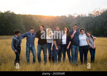 Foto di famiglia stupide e divertenti Foto Stock